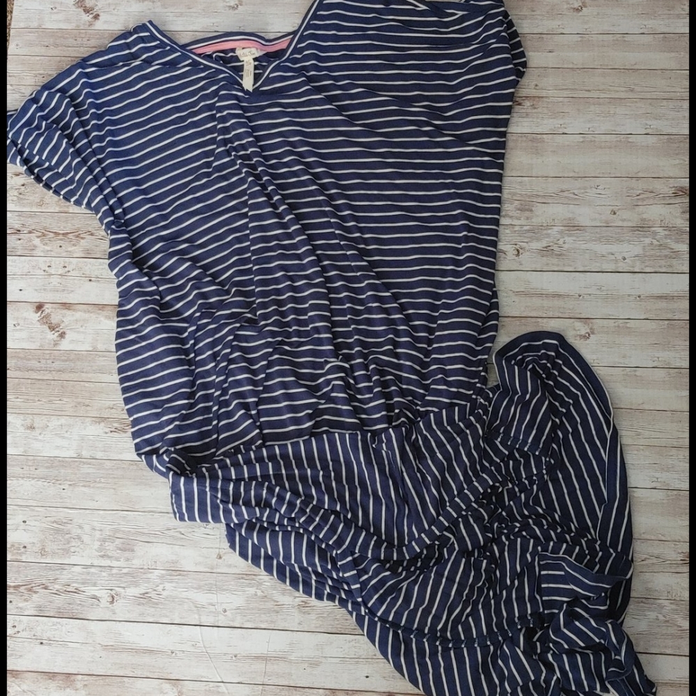 Matilda Jane Navy and White Striped Maxi Dress